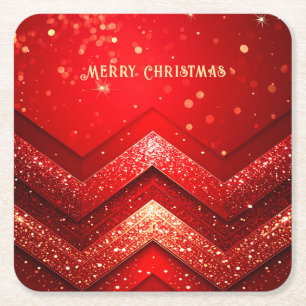Posavasos de papel decorativo rojo para Navidad