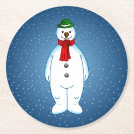 Posavasos de Papel del Muñeco de Nieve de Feliz Na
