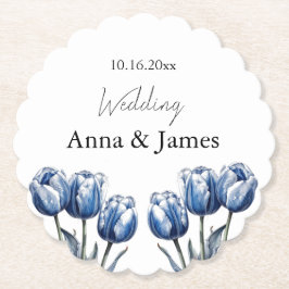 Posavasos De Papel Delft Blue Tulip, personalizado