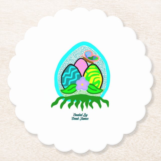 Posavasos De Papel Deliciosos Huevos De Pascua De Pascua (Anverso)