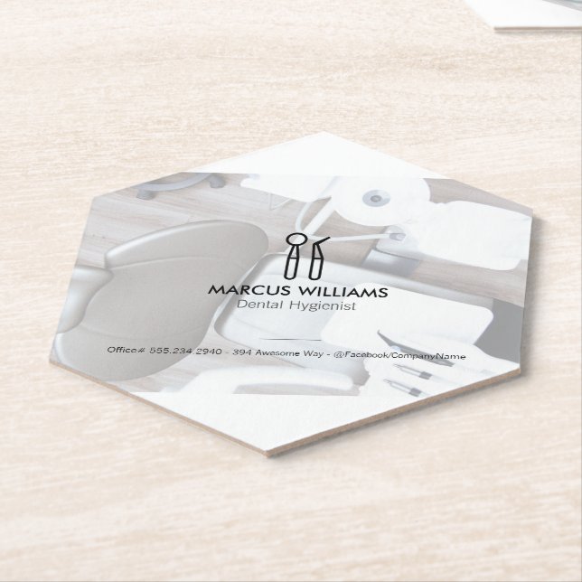 Posavasos De Papel Dentista (En perspectiva)