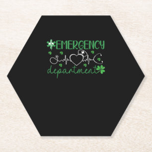 Posavasos De Papel Departamento de Emergencia Funny enfermera enferme