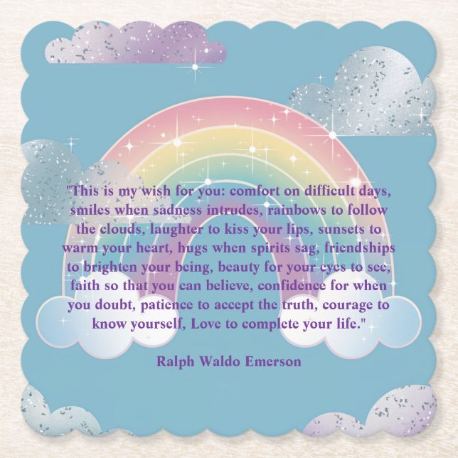 Posavasos De Papel Deseos De Su Inspiradora Montaña (Anverso)