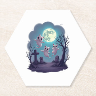 Posavasos De Papel Desfile de gatos fantasma