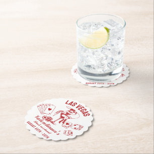 Posavasos De Papel Despedida de soltera personalizada en Las Vegas