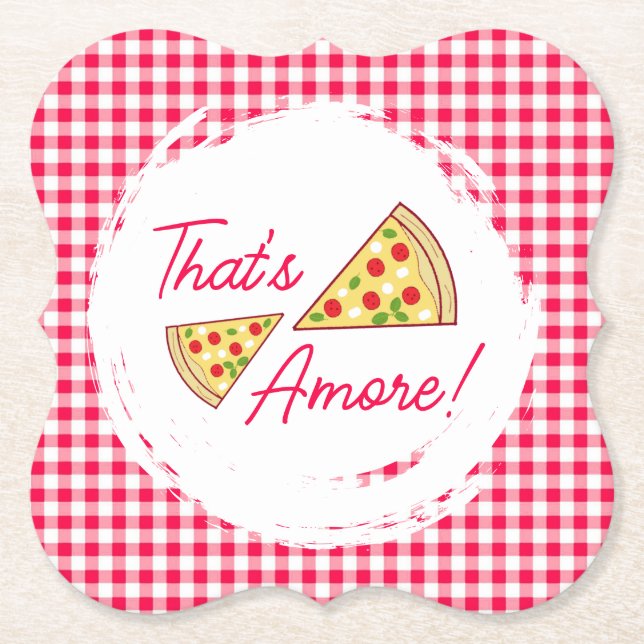 Posavasos De Papel Despedida de soltera That's Amore (Anverso)