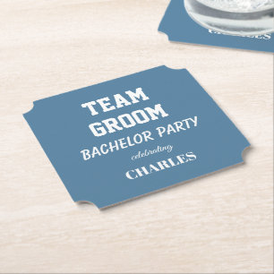Posavasos De Papel Despedida de soltero del equipo azul francés del n