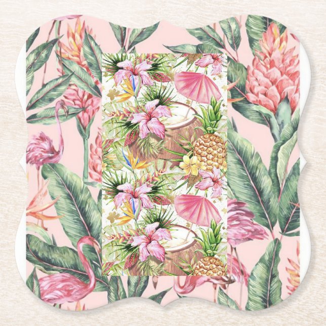 Posavasos De Papel Dessous-de-verre en papier flowers (Anverso)