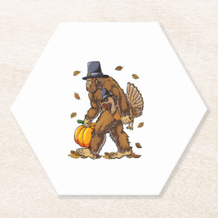 Posavasos De Papel Día de Acción de Gracias Bo de la Calabaza de Pie