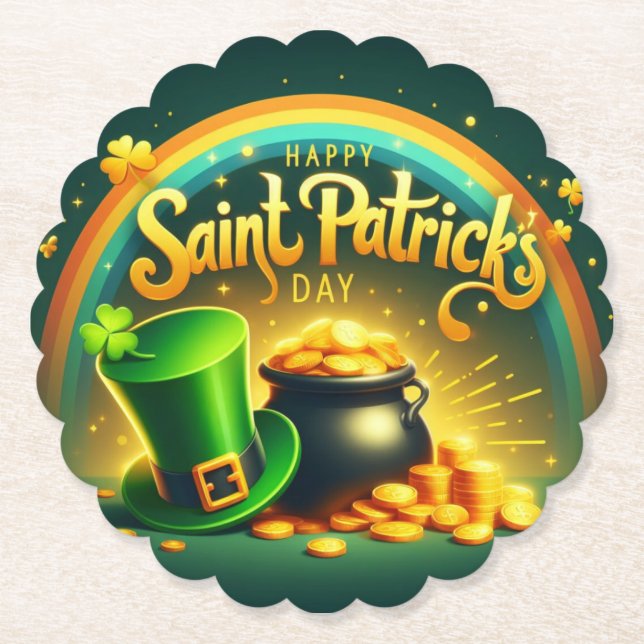 Posavasos De Papel Día de San Patricio (Anverso)