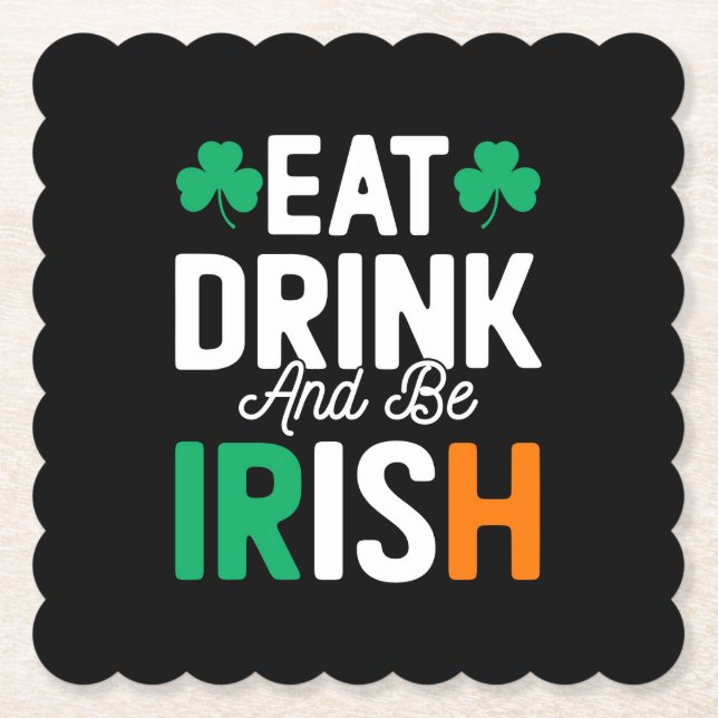 Posavasos De Papel Día de San Patricio  (Anverso)