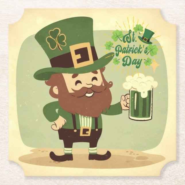 Posavasos De Papel Día de San Patricio (Anverso)
