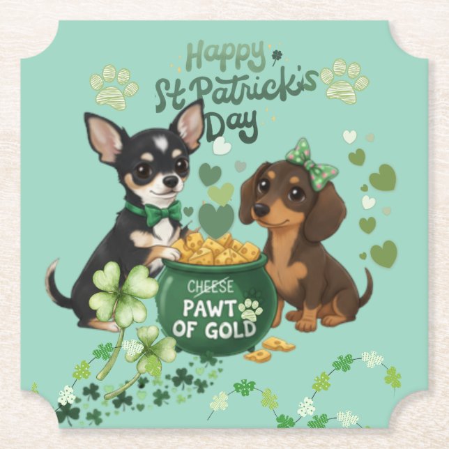 Posavasos De Papel día de San Patricio  (Anverso)