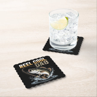 Posavasos De Papel Día del Padre Divertido Pesca Pescadores Amantes d