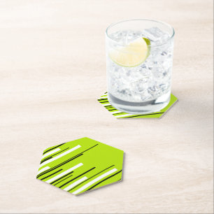 Posavasos De Papel Diagonales - Verde Lima
