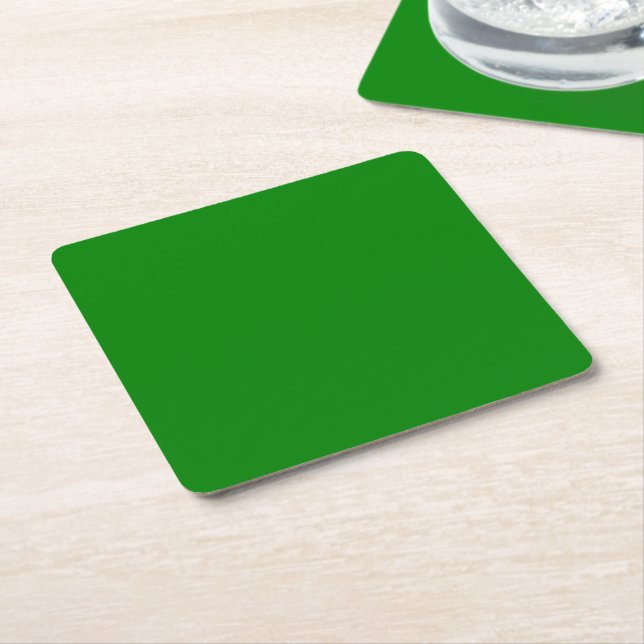 Posavasos de papel Diamante Verde (En perspectiva)