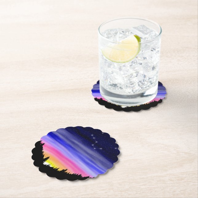 Posavasos De Papel Diamond Night Paper Coaster (In situ)