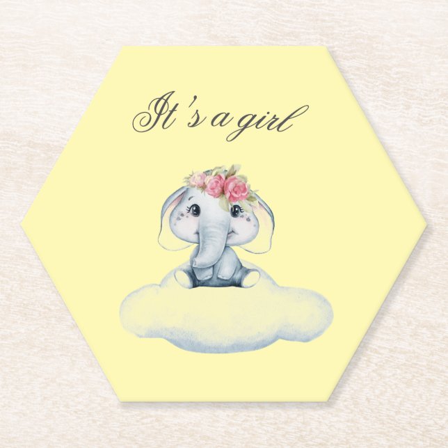 Posavasos De Papel Días soñados con Rosie the Elephant. (Anverso)
