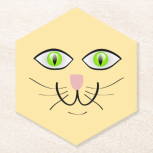 Posavasos De Papel Dibujo divertido de gato-29034