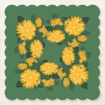 Diente de León Amarillo Estilizado Botánico Maripo