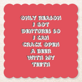 Posavasos De Papel Dientes para Abrir Botellas