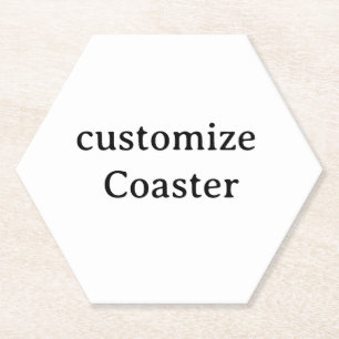 Posavasos De Papel Diseña tu propio hexágono personalizado