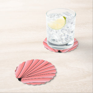 Posavasos De Papel Diseño Art Decó Rosa