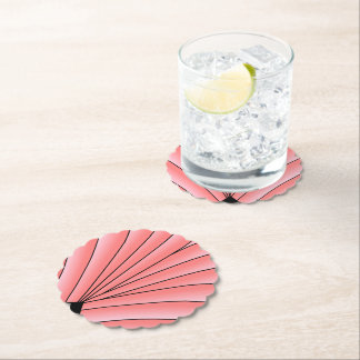 Posavasos De Papel Diseño Art Decó Rosa