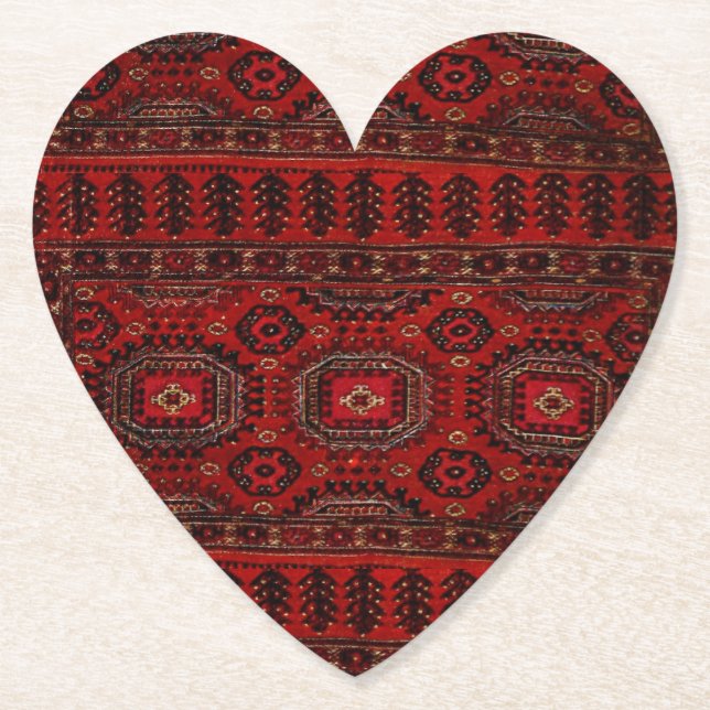 Posavasos De Papel Diseño de alfombras orientales de época (Anverso)