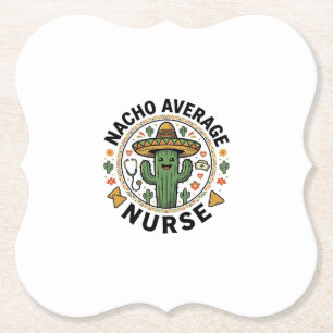 Posavasos De Papel Diseño de camisa de fiesta de cactus de enfermera 