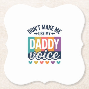 Posavasos De Papel Diseño de camiseta Daddy Voice Vintage Pride_1