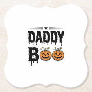 Posavasos De Papel Diseño de camiseta de calabaza de Halloween vintag