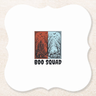 Posavasos De Papel Diseño de camiseta de calabaza de Halloween vintag