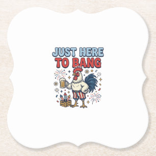 Posavasos De Papel Diseño de camiseta de cerveza y fuegos artificiale