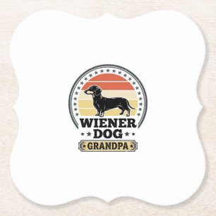 Posavasos De Papel Diseño de camiseta de dachshund abuelo perro wiene