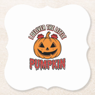 Posavasos De Papel Diseño de camiseta de entrega de calabaza de enfer