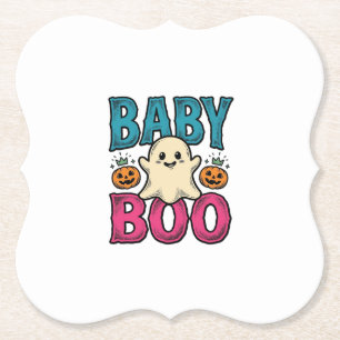 Posavasos De Papel Diseño de camiseta de fantasma de Halloween vintag