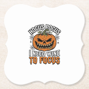 Posavasos De Papel Diseño de camiseta de Halloween de calabaza de vin
