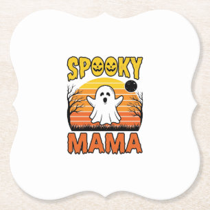 Posavasos De Papel Diseño de camiseta de Halloween de fantasma vintag