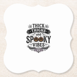 Posavasos De Papel Diseño de camiseta de Halloween de muslos gruesos 