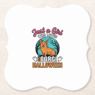 Posavasos De Papel Diseño de camiseta de Halloween para chica amante 