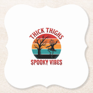 Posavasos De Papel Diseño de camiseta de Halloween Vibraciones espelu
