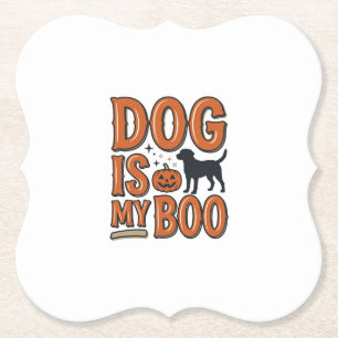 Posavasos De Papel Diseño de camiseta de Halloween Vintage Dog Is My 