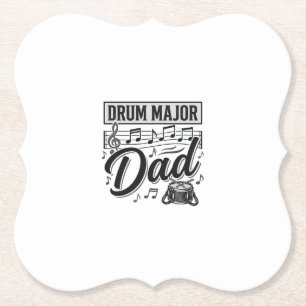 Posavasos De Papel Diseño de camiseta de música vintage de Drum Major