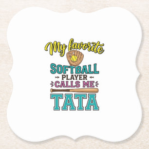 Posavasos De Papel Diseño de camiseta TATA Me Llama Jugador Favorito 
