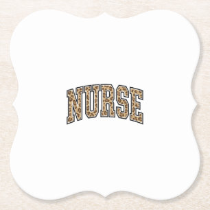 Posavasos De Papel Diseño de camiseta universitaria de enfermera con 