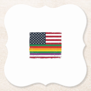 Posavasos De Papel Diseño de camiseta vectorial de bandera de orgullo