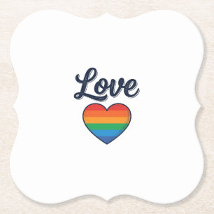 Posavasos De Papel Diseño de camiseta vectorial de orgullo de corazón