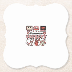 Posavasos De Papel Diseño de camiseta vectorial médica vintage de cir
