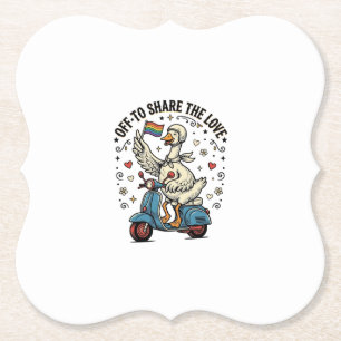 Posavasos De Papel Diseño de camiseta vintage de amor de scooter de g